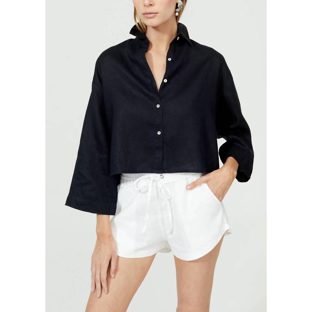 NEW LANHTROPY lenox shirt in black